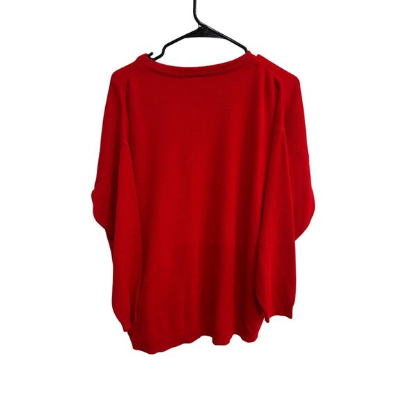 Bobbie Brooks Red Acrylic Crewneck Sweater Womens Sz Medium - Picture 2 of 9